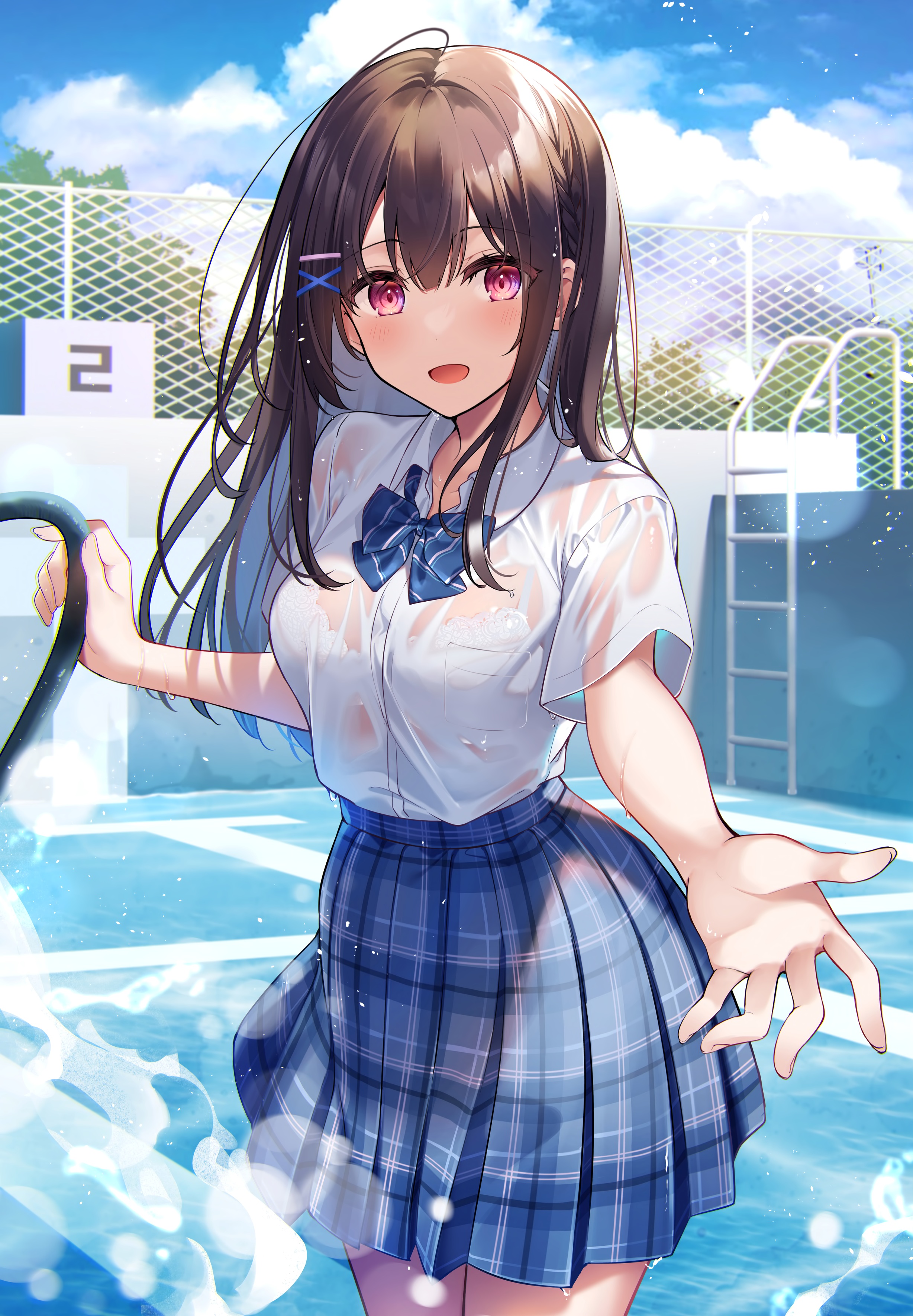 Koharu Shoujo Kisaragi Yuri Bra See Through Seifuku Wet Wet Clothes 1021786 Yandere 2892